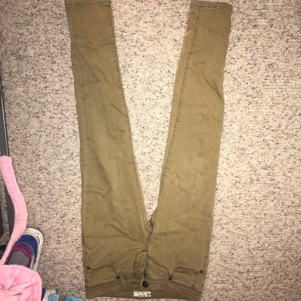 Cropped free people colored jeans